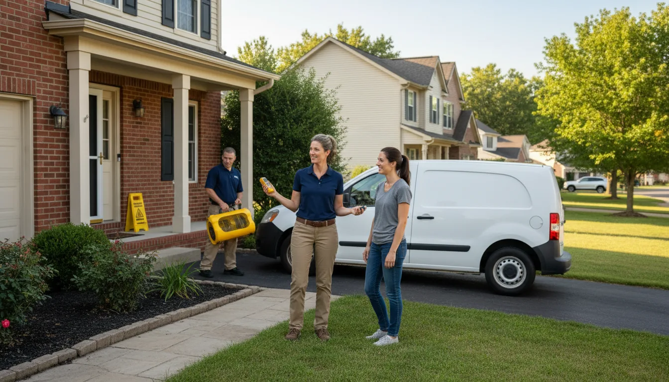 Residential water damage restoration in Clayton, NC
